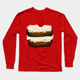 White Icing Chocolate Cake Long Sleeve T-Shirt